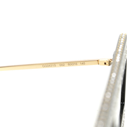 Gucci Acetate Crystal Mask-Frame Sunglasses GG0431S Black 6 of 8