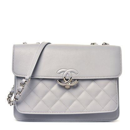 Chanel Lambskin Quilted Small CC Box Flap Grey 1 of 4