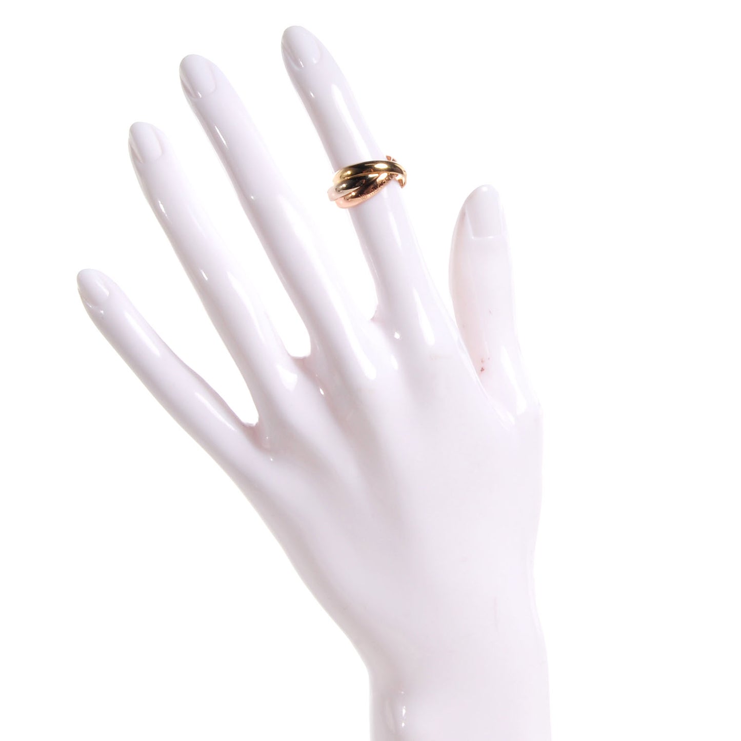18k Pink Yellow White Gold Les Must De Cartier Trinity Ring 50 5.25