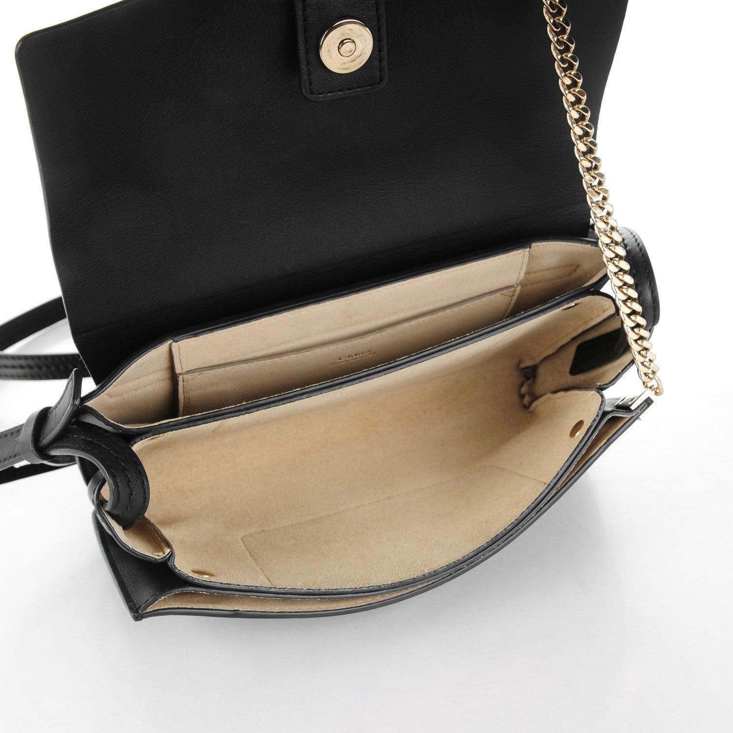 Chloe Suede Calfskin Small Faye Shoulder Bag Black 5 of 8