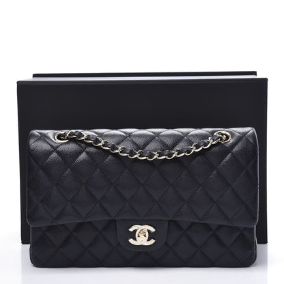 Chanel Caviar Quilted Medium Double Flap Navy 10 of 10