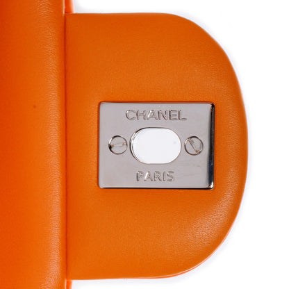 Chanel Patent Quilted Clutch Flap Orange 8 of 9