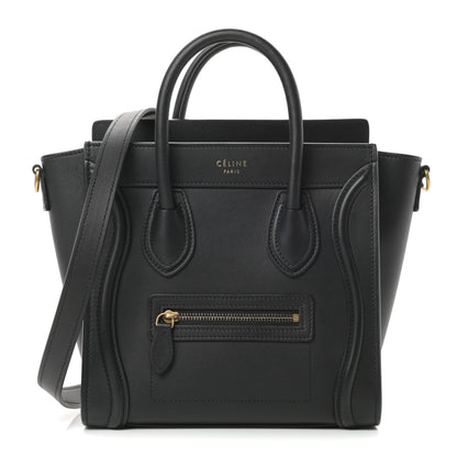 Celine Smooth Calfskin Nano Luggage Black 1 of 10