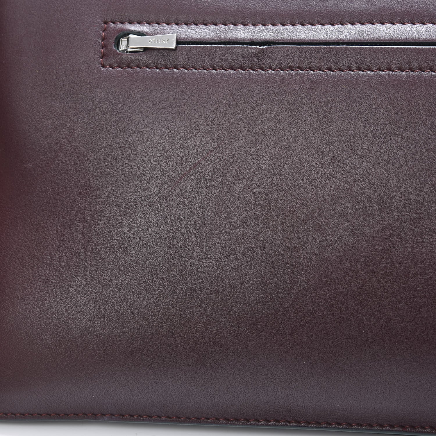 Celine Suede Calfskin Pony Hair Medium Tri-Color Diamond Shoulder Bag Blood 13 of 13