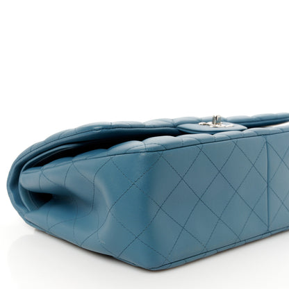 Chanel Lambskin Quilted Jumbo Double Flap Turquoise 10 of 11