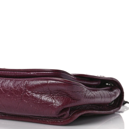 Saint Laurent Crinkled Calfskin Matelasse Monogram Baby Niki Chain Satchel Rouge Legion 8 of 8