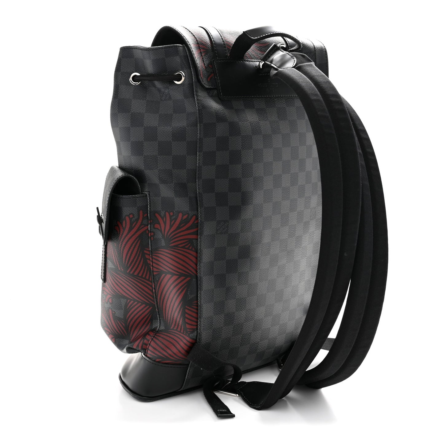 Damier Graphite LV Rope Christopher PM Backpack Red