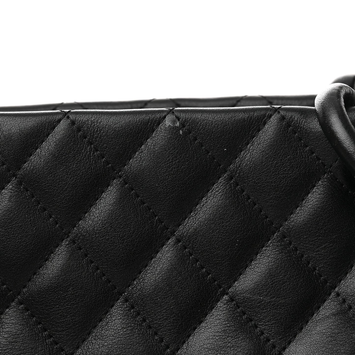 Calfskin Quilted Large Cambon Tote Black
