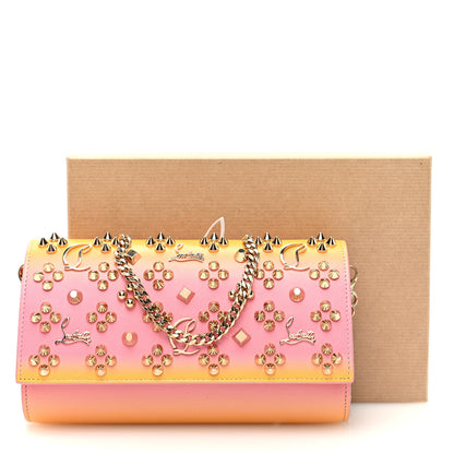 Christian Louboutin Calfskin Spikes Loubinthesky Paloma Wallet On Chain Degraftersun Gold 9 of 9
