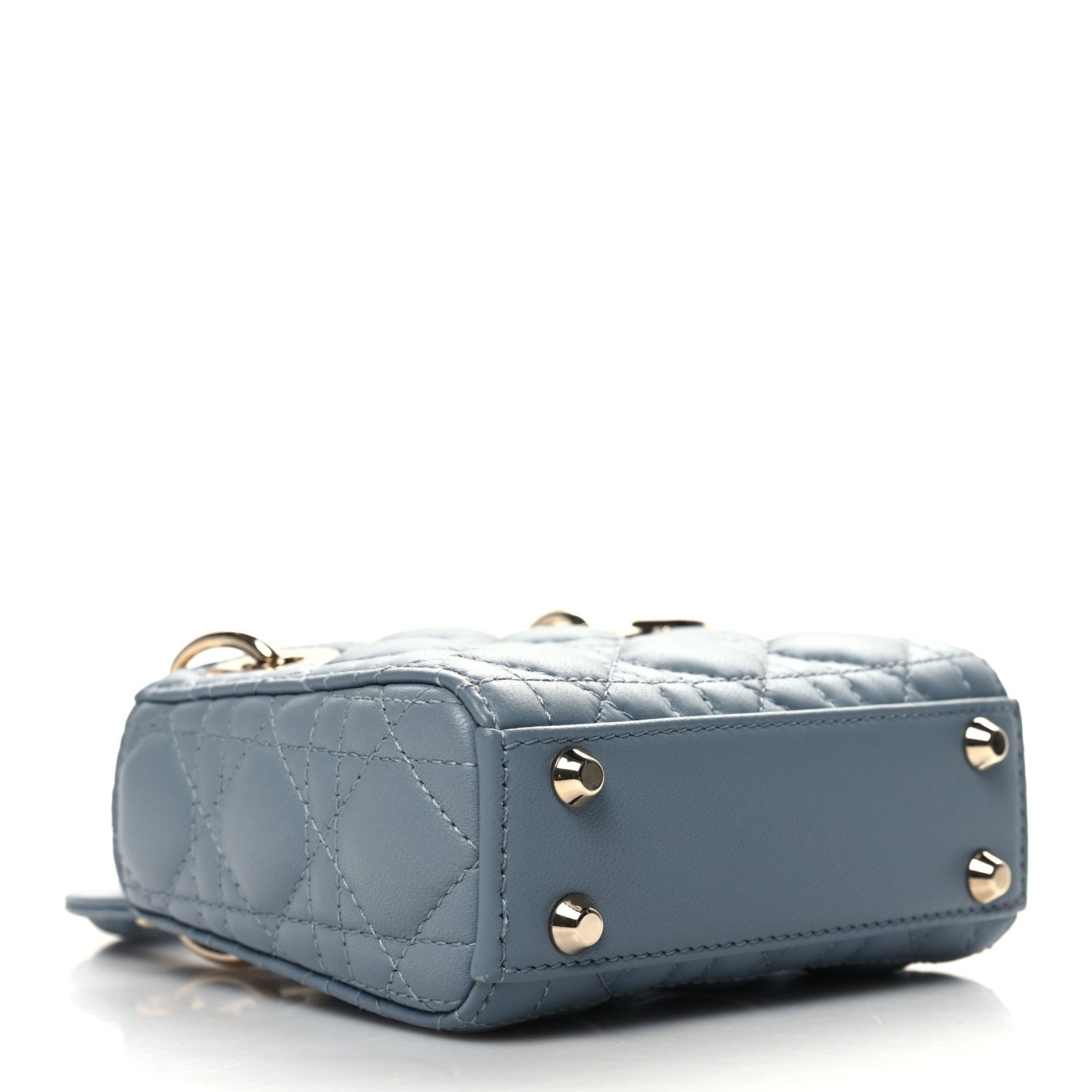 Christian Dior Lambskin Cannage Micro Lady Dior Cloud Gray 4 of 10