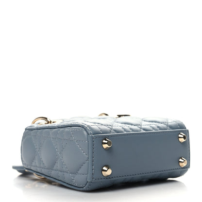 Christian Dior Lambskin Cannage Micro Lady Dior Cloud Gray 4 of 10