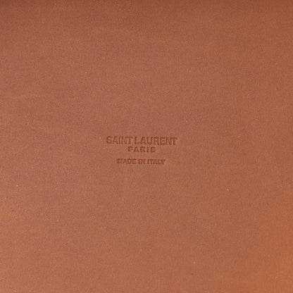 Saint Laurent Calfskin Vinyl Cabas Tote Brown 7 of 18