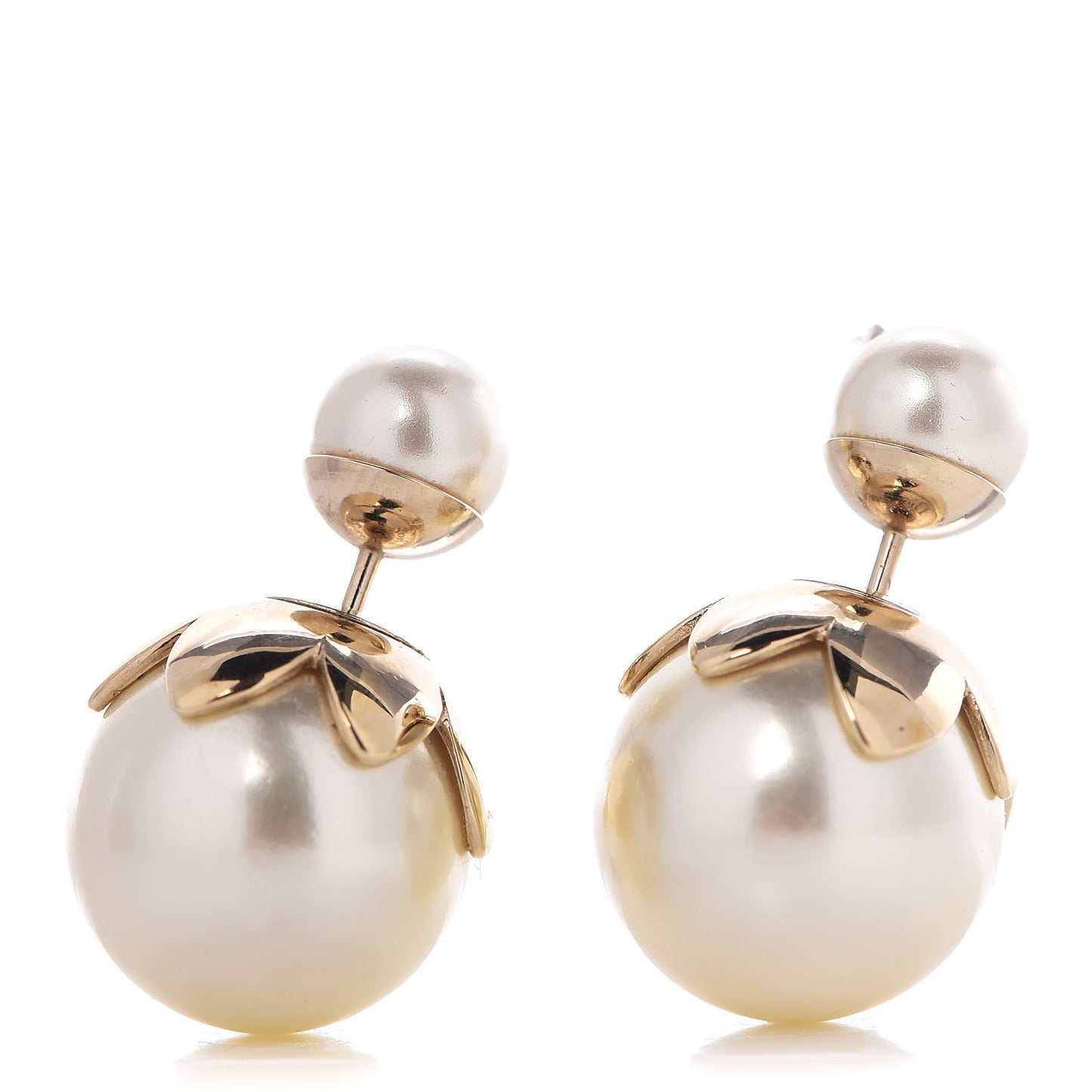 Pearl Mise En Dior Tribal Earrings Gold