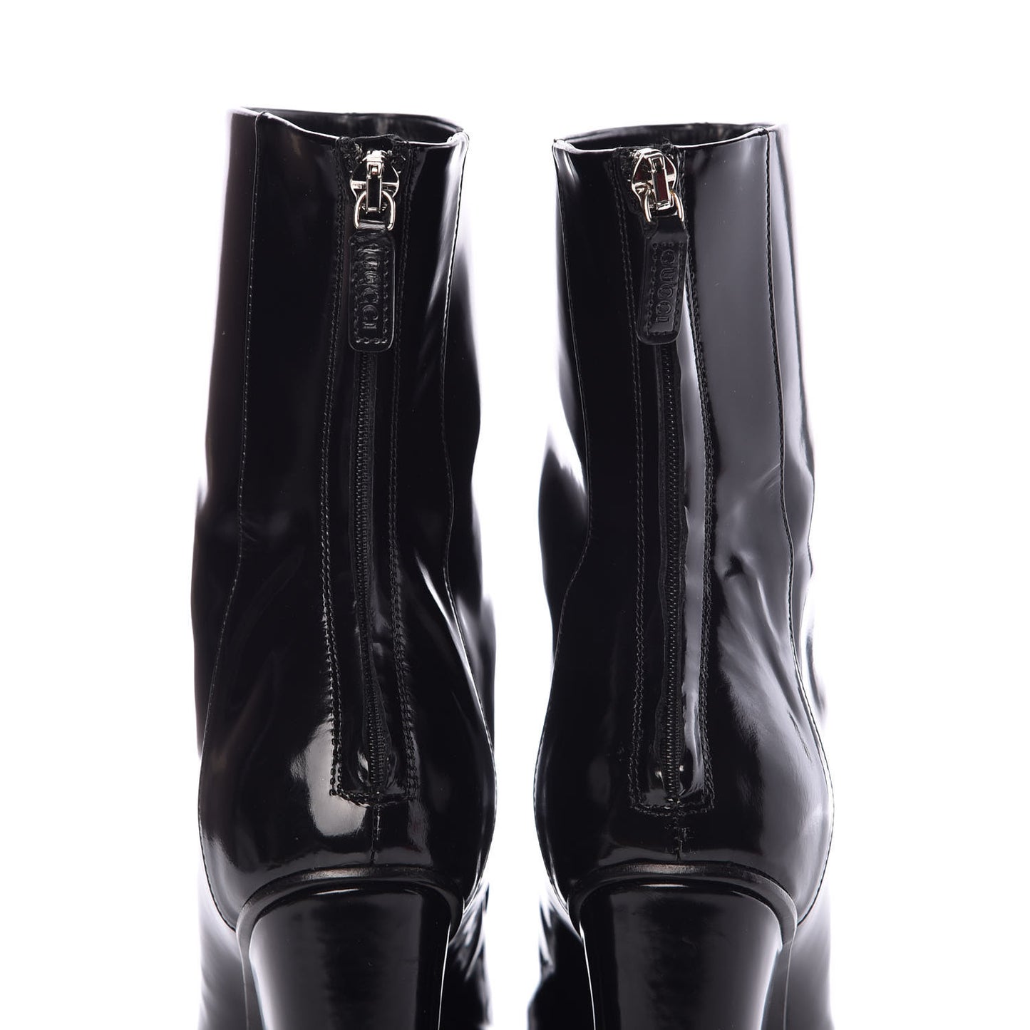 Patent Twiggy Horsebit Boot 36.5 Black