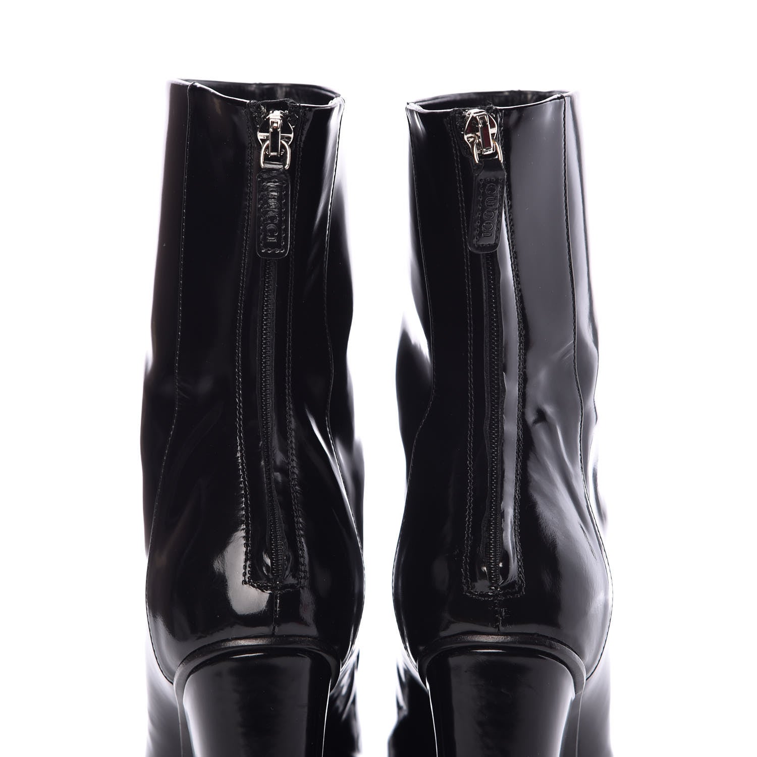 Gucci Patent Twiggy Horsebit Boot 36.5 Black 11 of 12