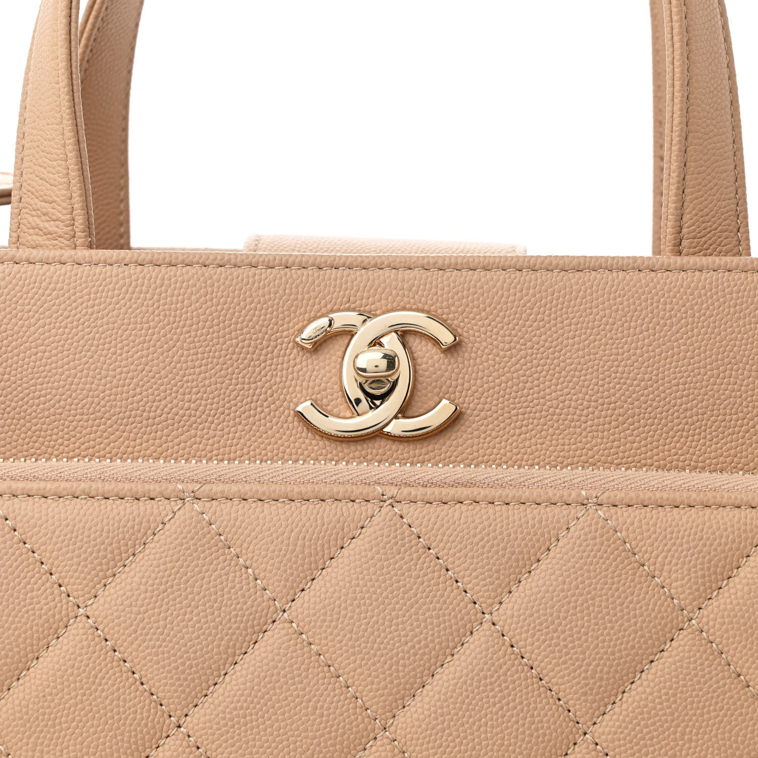 Chanel Caviar Quilted Large Business Affinity Shopping Bag Beige 8 of 10