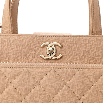 Chanel Caviar Quilted Large Business Affinity Shopping Bag Beige 8 of 10