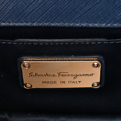 Salvatore Ferragamo Printed Calfskin Ginny Crossbody Bag Oxford Blue 7 of 12