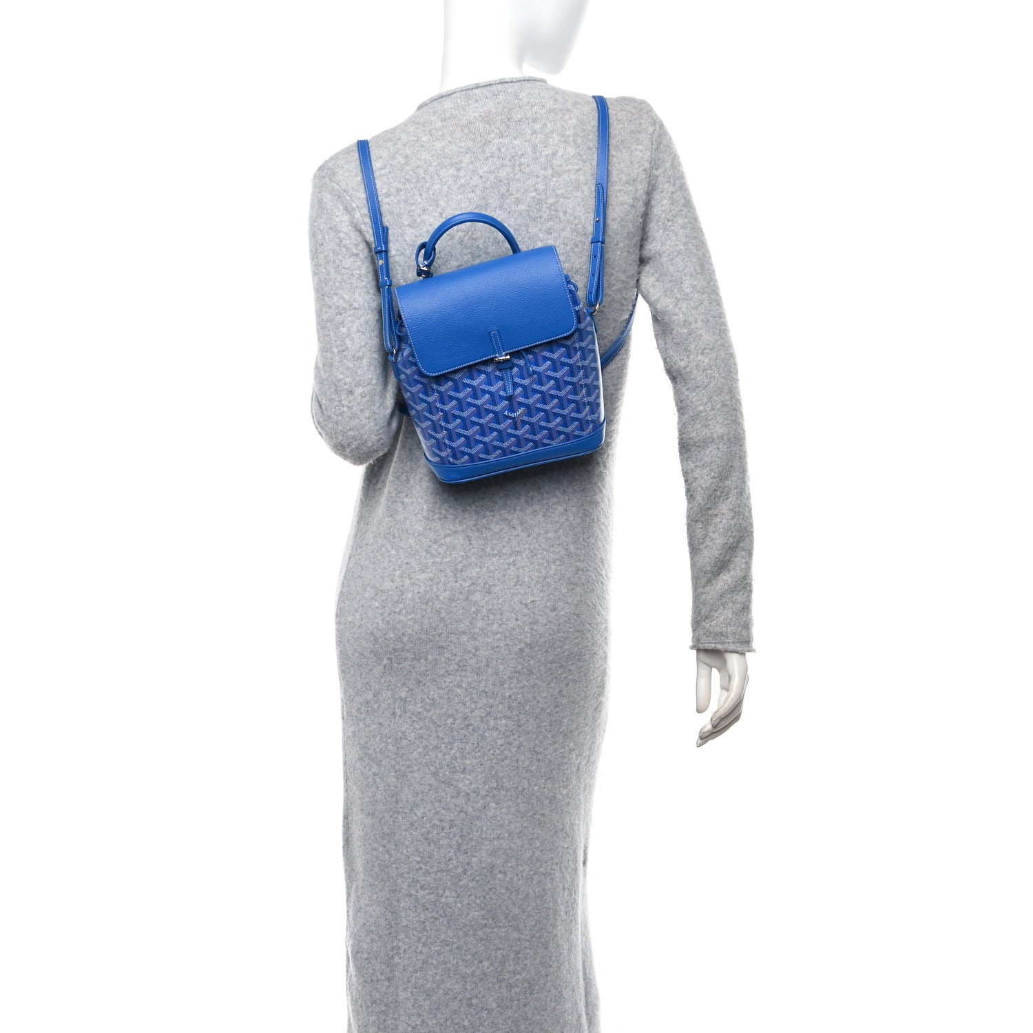 Goyard Goyardine Calfskin Mini Alpin Backpack Sky Blue 2 of 12