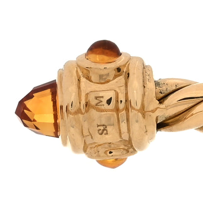 David Yurman 18K Yellow Gold Madeira Citrine Renaissance Ring 50 5.5 4 of 4