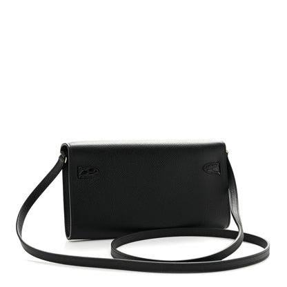 Hermes Epsom Matte Alligator Touch Kelly Wallet To Go Black 3 of 12