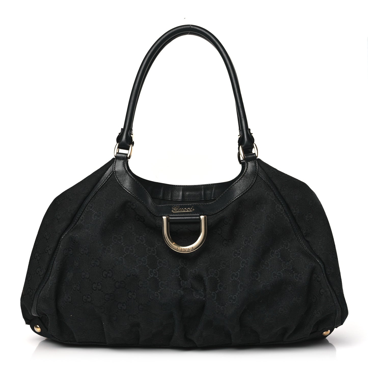 Monogram Large D Gold Hobo Black