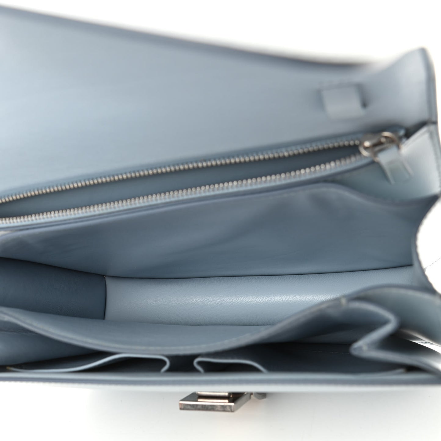 Box Calfskin Medium Classic Box Flap Bag Pale Blue