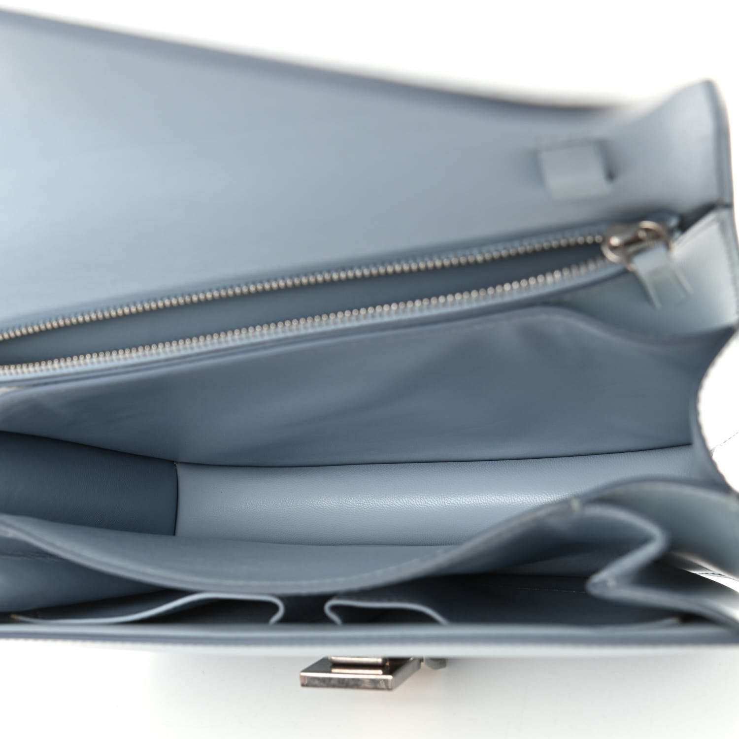 Celine Box Calfskin Medium Classic Box Flap Bag Pale Blue 4 of 4