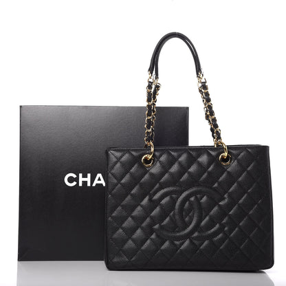 Chanel Caviar Quilted Grand Shopping Tote GST Black 10 of 10