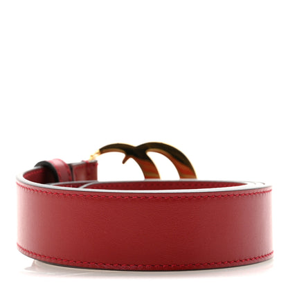 Gucci Plutone Calfskin Double G 30mm Belt 80 32 Rosso 2 of 5