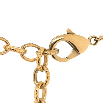 Chanel Lambskin Crystal Resin CC Heart Drop Necklace Gold Black 4 of 5