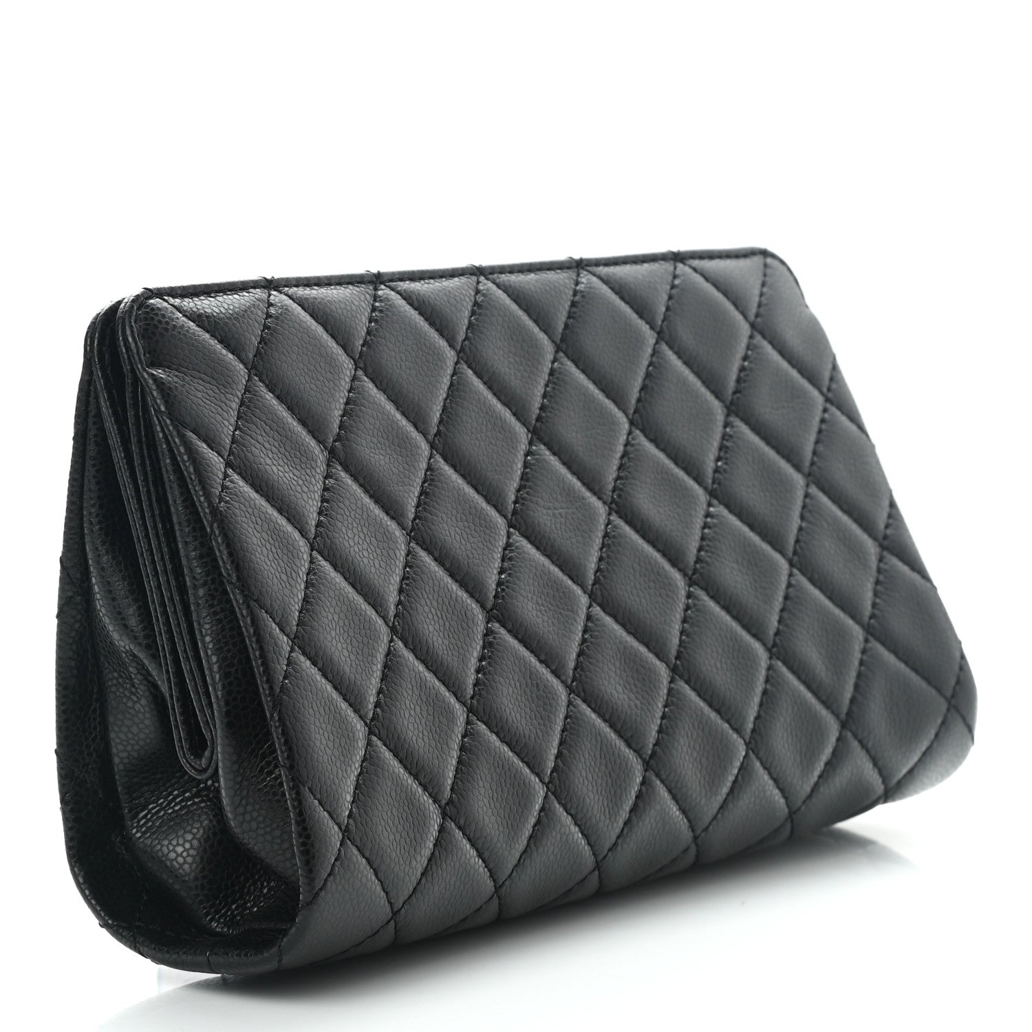 Chanel Caviar Quilted CC Clutch Black 3 of 8