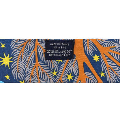 Hermes Silk Le Charme D Orphee Marine Bleu Azur Jaune 4 of 6