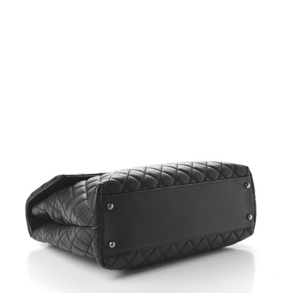 Chanel Caviar Quilted Large Coco Handle Flap Black 4 of 10