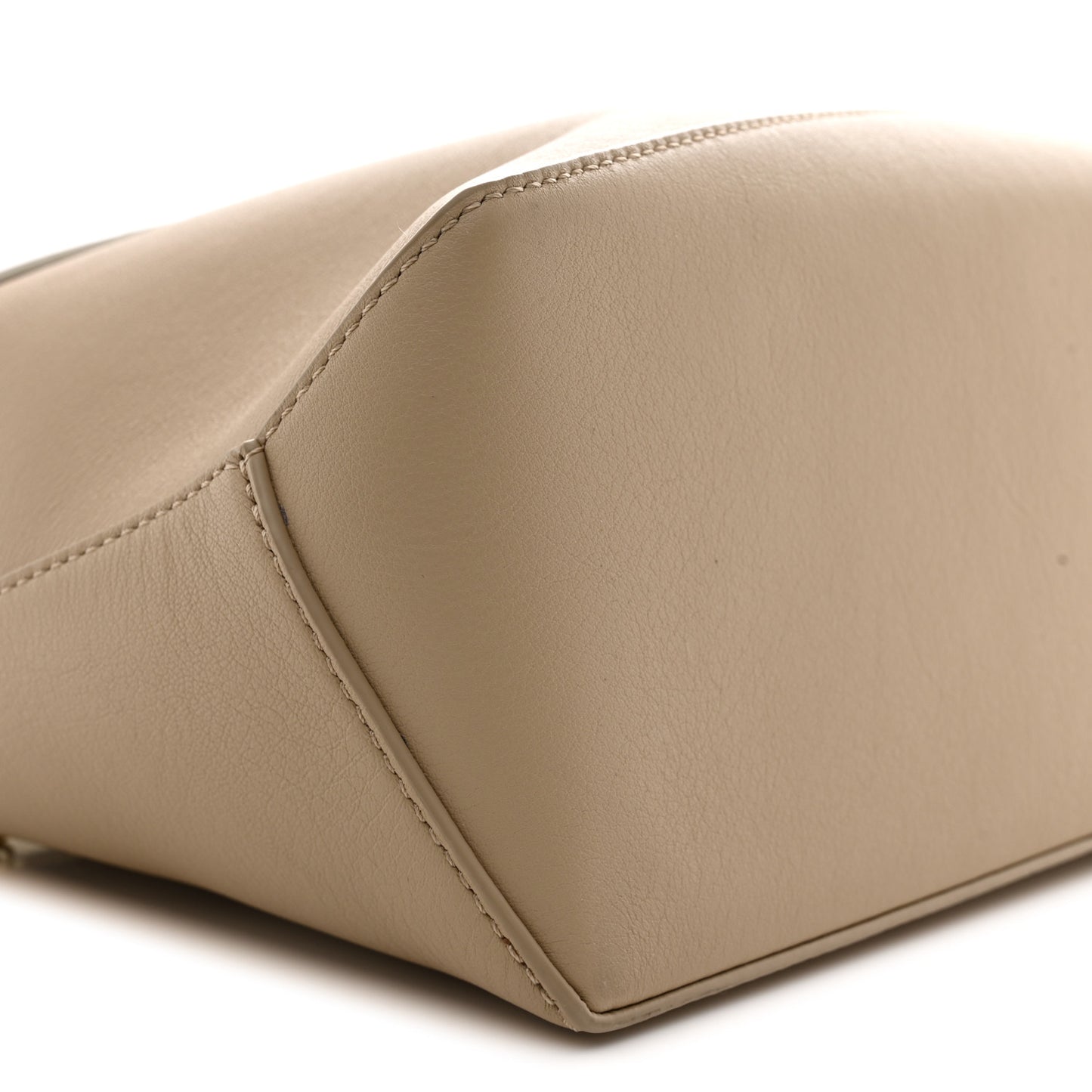 Classic Calfskin Small Puzzle Edge Bag Soft White Paper Craft