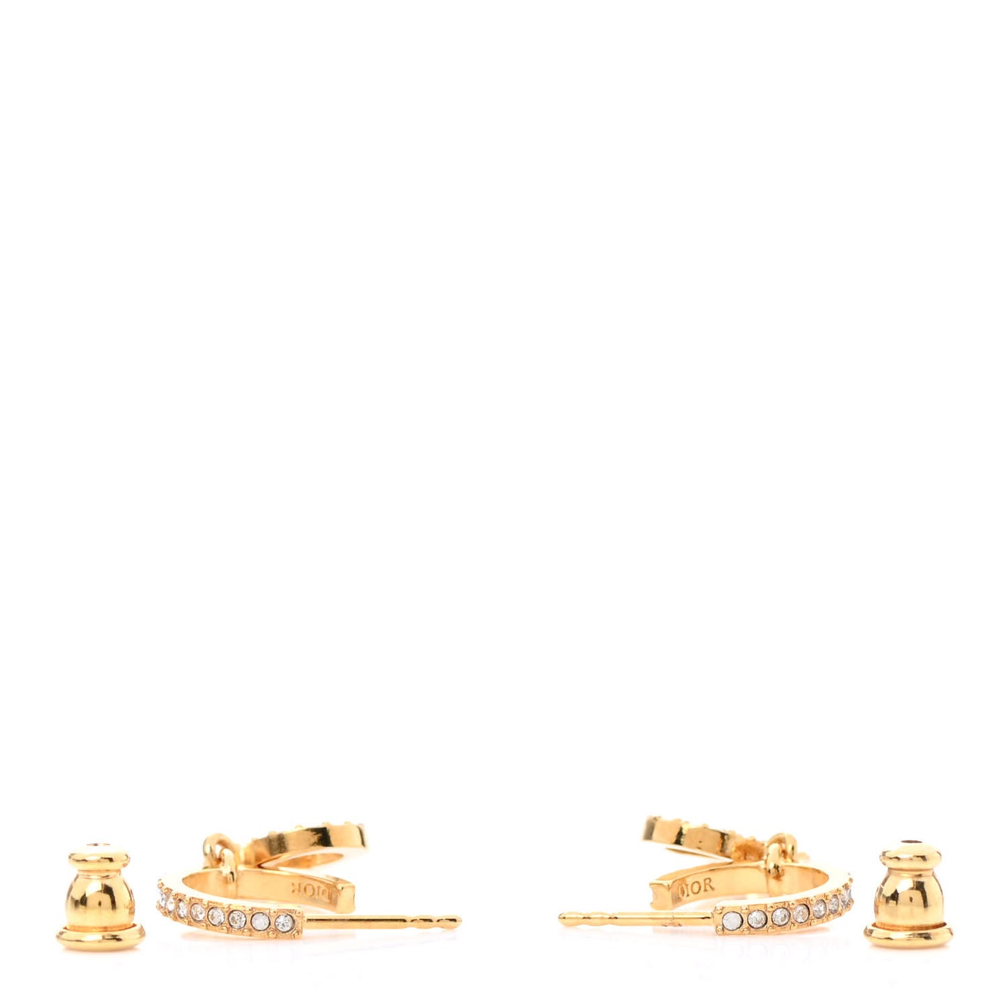 Crystal Clair D Lune Hoop Earrings Gold