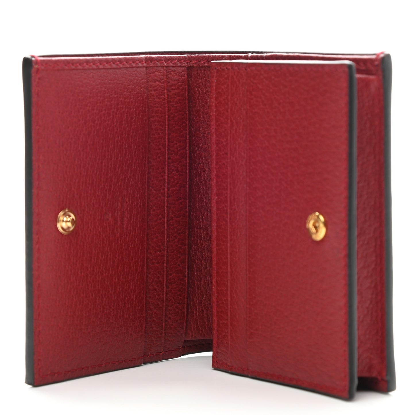 GG Supreme Monogram Flora Web Ophidia Card Case Red