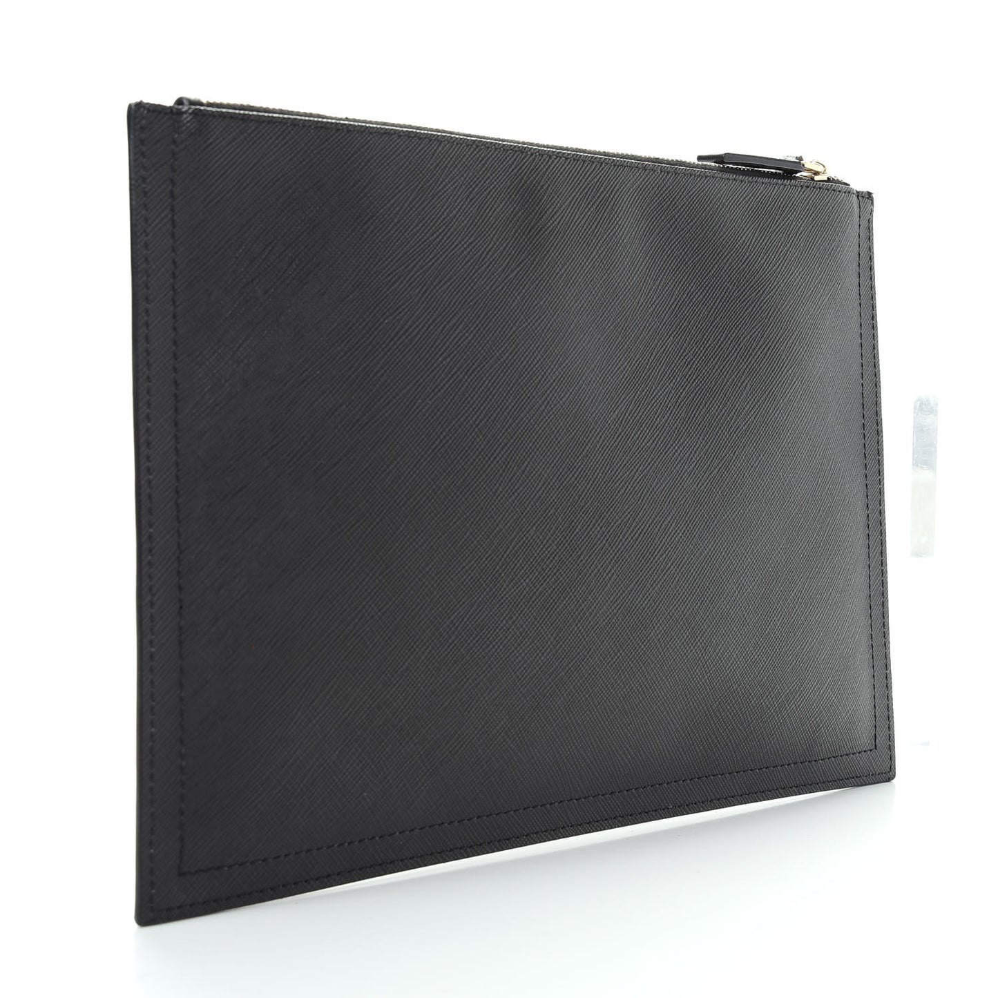 Texutured Coated Canvas Rottweiler Print Medium Cosmetic Pouch Black