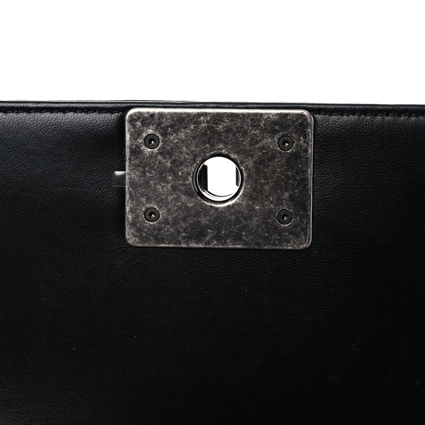 Lambskin Quilted Small Boy Flap Black