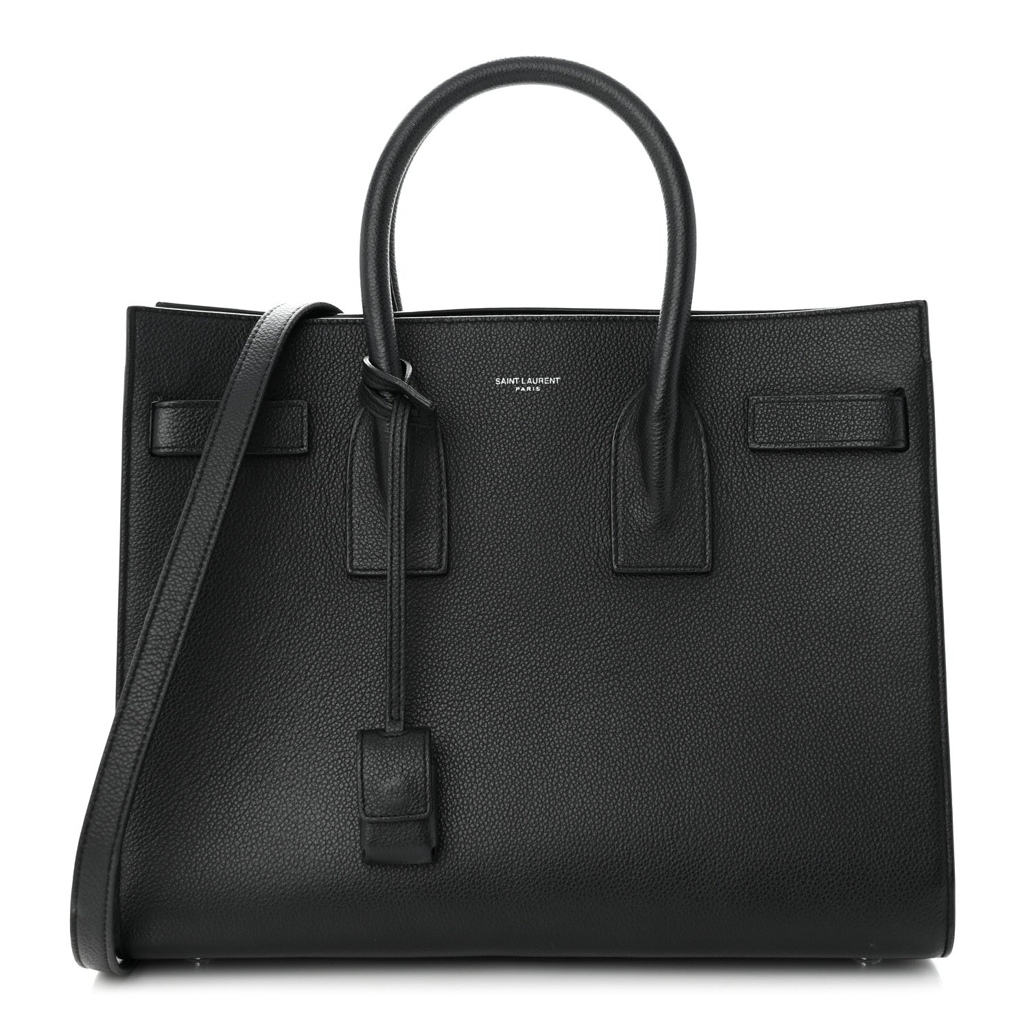 Saint Laurent Grained Calfskin Small Sac De Jour Black 1 of 13