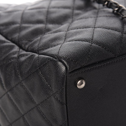 Chanel Caviar Lizard Quilted Large Coco Handle Shopping Tote Black 11 of 14