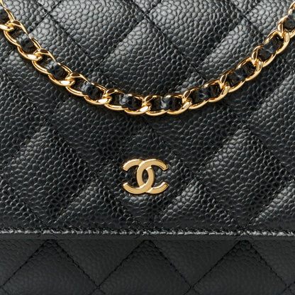 Chanel Caviar Quilted Wallet on Chain WOC Black 9 of 12