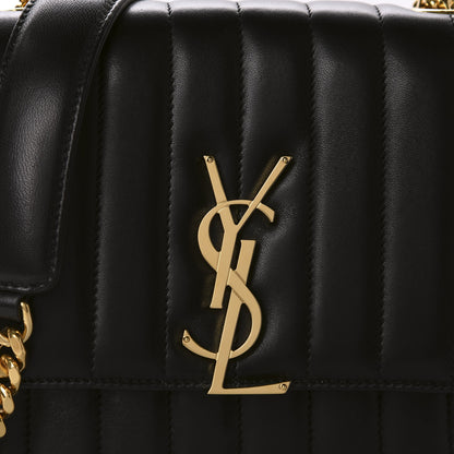 Saint Laurent Lambskin Matelasse Monogram Medium Vicky Chain Bag Black 11 of 11
