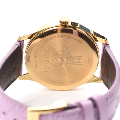 Gucci Stainless Steel Calfskin 38mm G-Timeless Quartz Watch Lilac 4 of 5