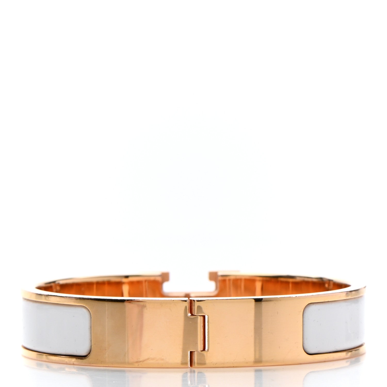 Hermes Enamel Narrow Clic Clac H Bracelet PM White 3 of 5