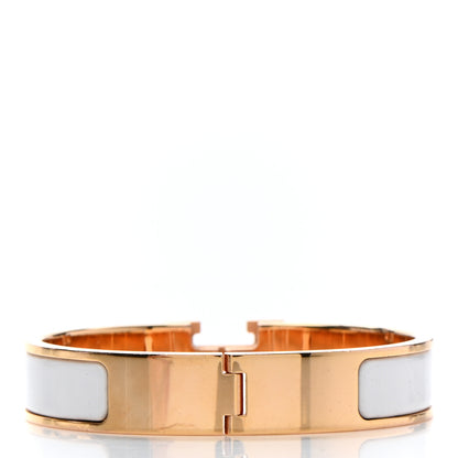 Hermes Enamel Narrow Clic Clac H Bracelet PM White 3 of 5