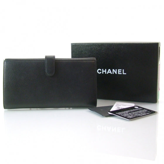 Chanel Leather CC Camelia Flap Wallet Black 2 of 12