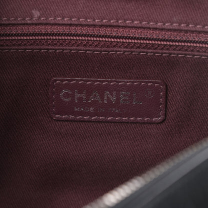 Chanel Glazed Calfskin Quilted Medium Duo Color Flap Black 6 of 13