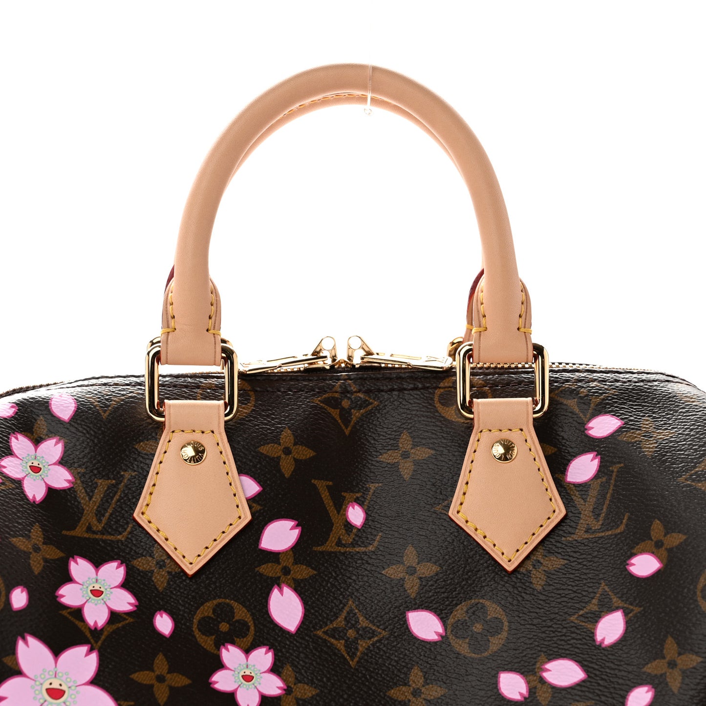 LV X TM Monogram Cherry Blossom Speedy Bandouliere 25 Sakura Brown