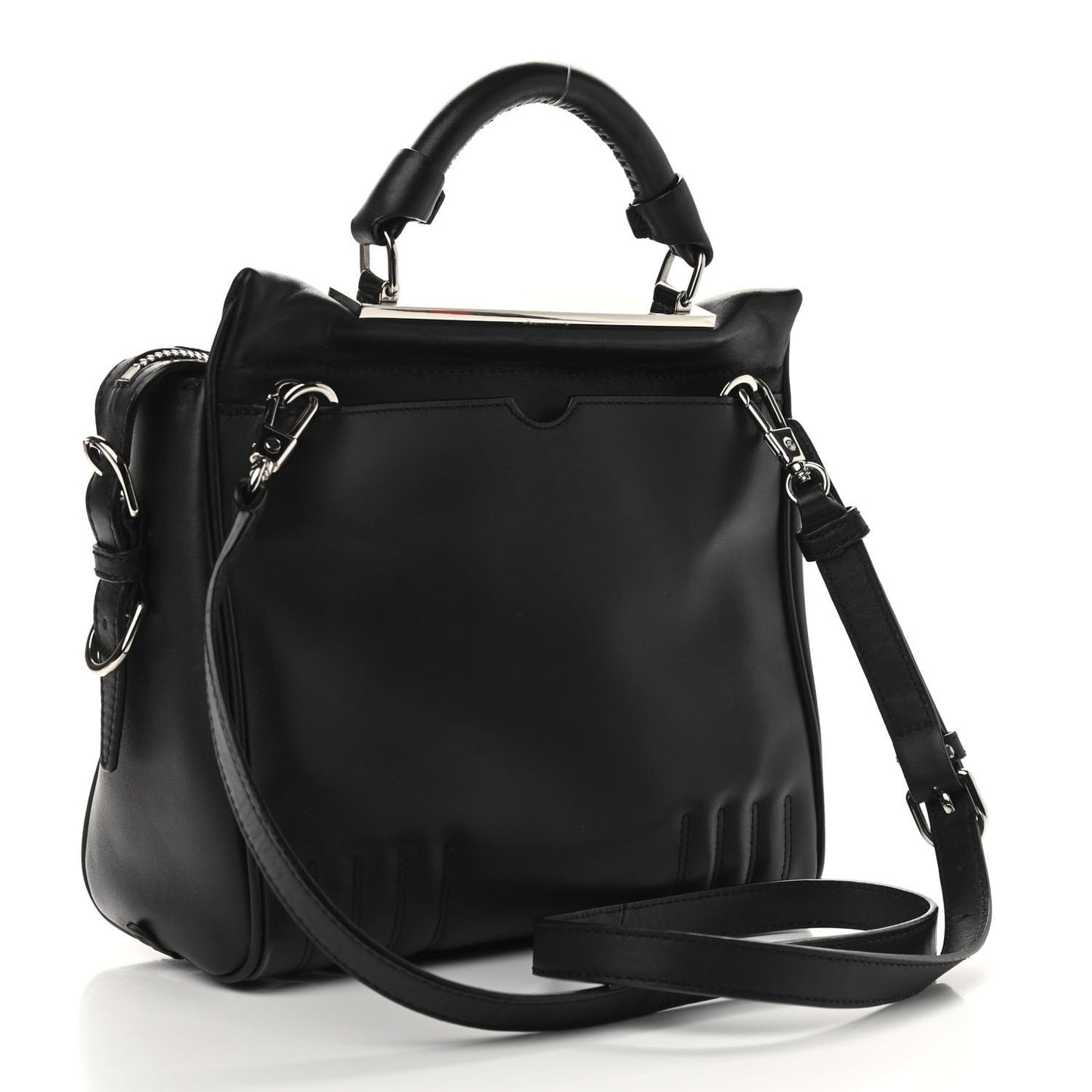 Calfskin Small Ryder Satchel Black